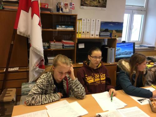 Šesťáci na Úřadu městyse Dolní Cerekev