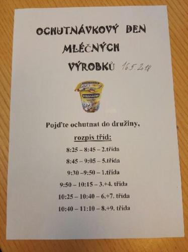 Ochutnávka mléčných výrobků